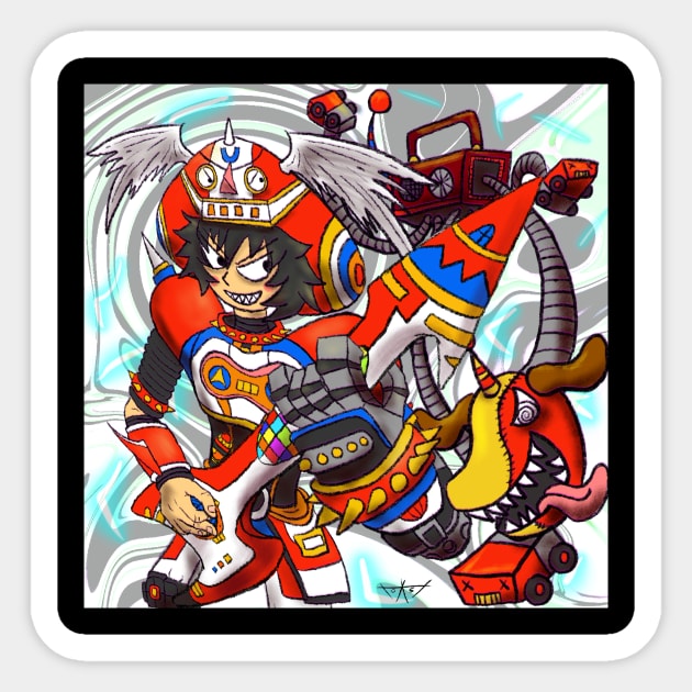 Gitaroo Man!! Sticker by ToastGoblin